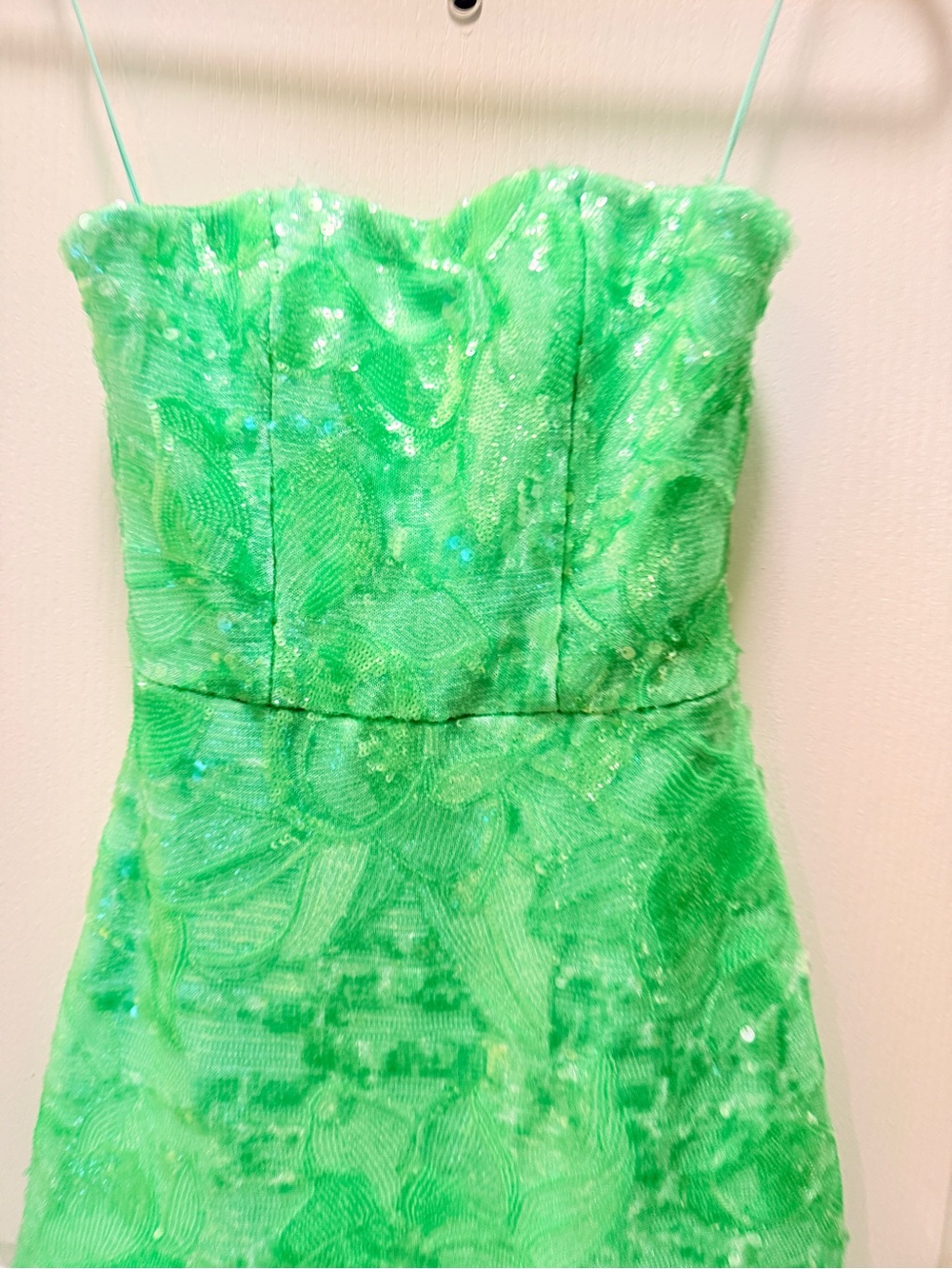 Helsi Linda Strapless Mini Dress in Seafoam Sequin embellishment Size NWT - Picture 6 of 8